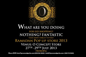 Ramadan Pop up Store at O-Concept Store, Dubai.