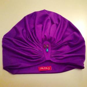 Purple Turban by Saray Couture.
